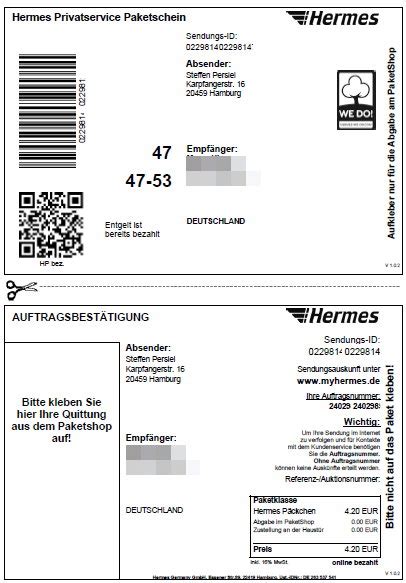 hermes paketchein online|Hermes paketschein zum ausdrucken.